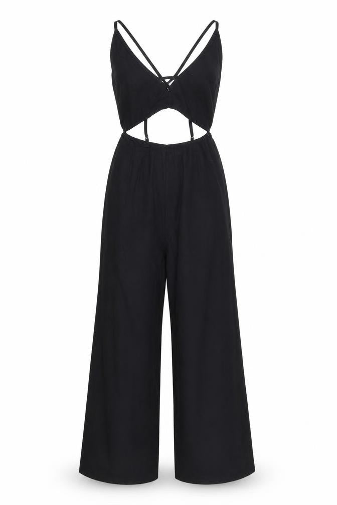 Womens UK Size 4 ASOS One-Piece Black Jumpsuit
