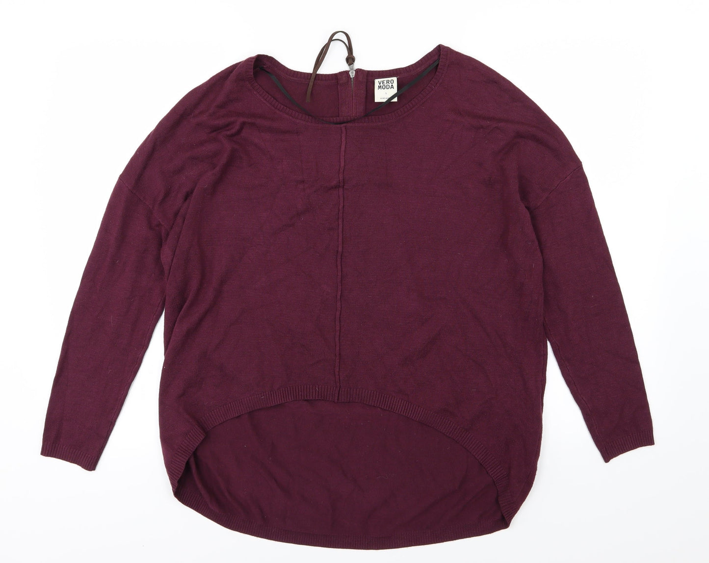 VERO MODA Womens Purple  Knit Pullover Jumper Size S  - Burgundy