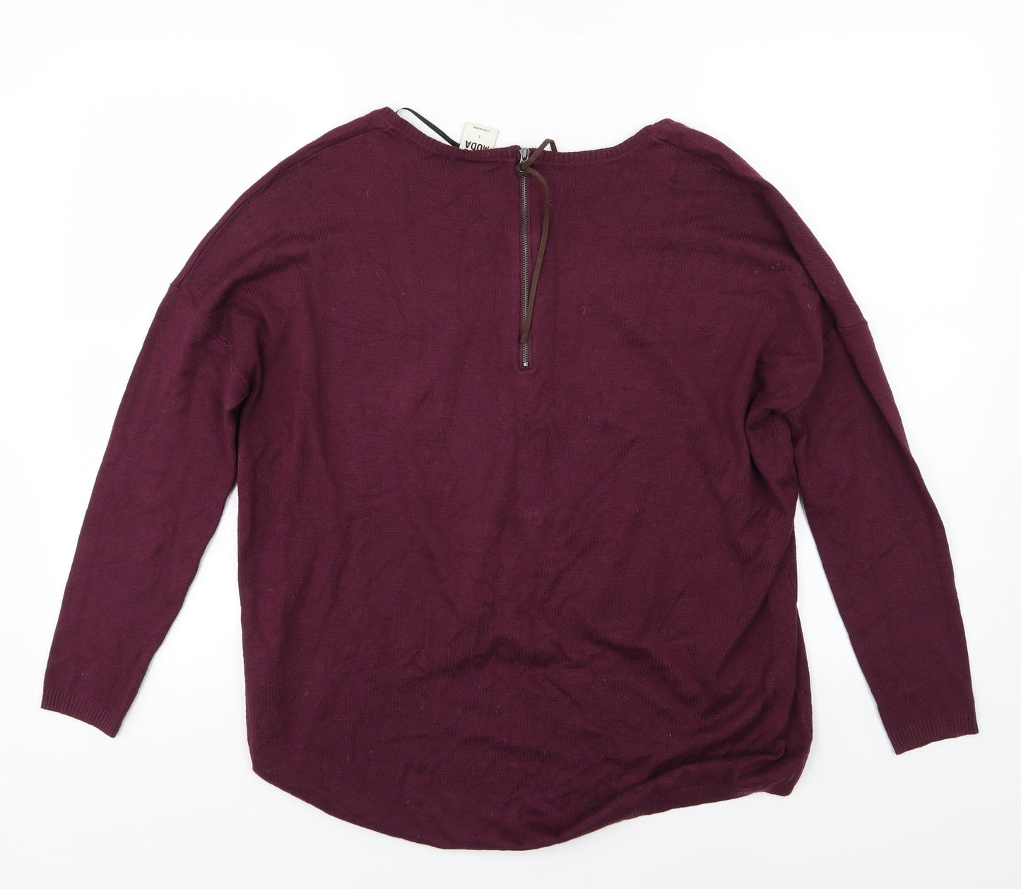 VERO MODA Womens Purple  Knit Pullover Jumper Size S  - Burgundy