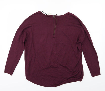 VERO MODA Womens Purple  Knit Pullover Jumper Size S  - Burgundy