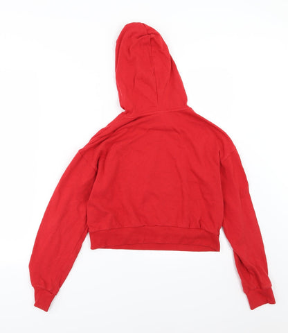 Womens UK Size XS Divided by H&M Red Pullover Hoodie