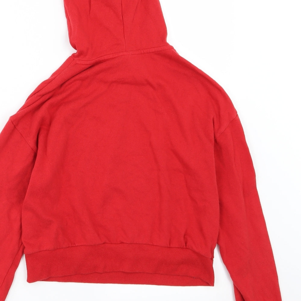Womens UK Size XS Divided by H&M Red Pullover Hoodie