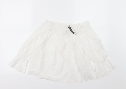Womens UK Size 8 Select White Basic Blouse