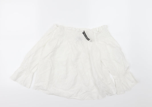 Womens UK Size 8 Select White Basic Blouse