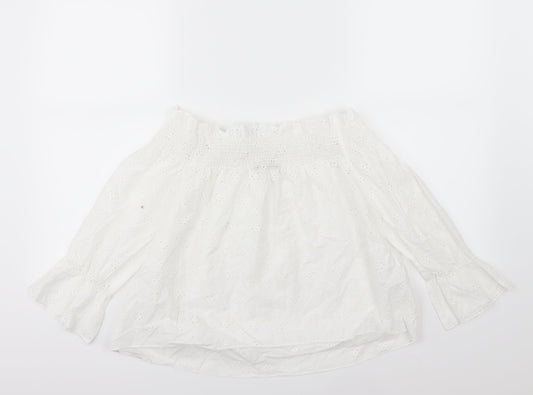 Womens UK Size 8 Select White Basic Blouse