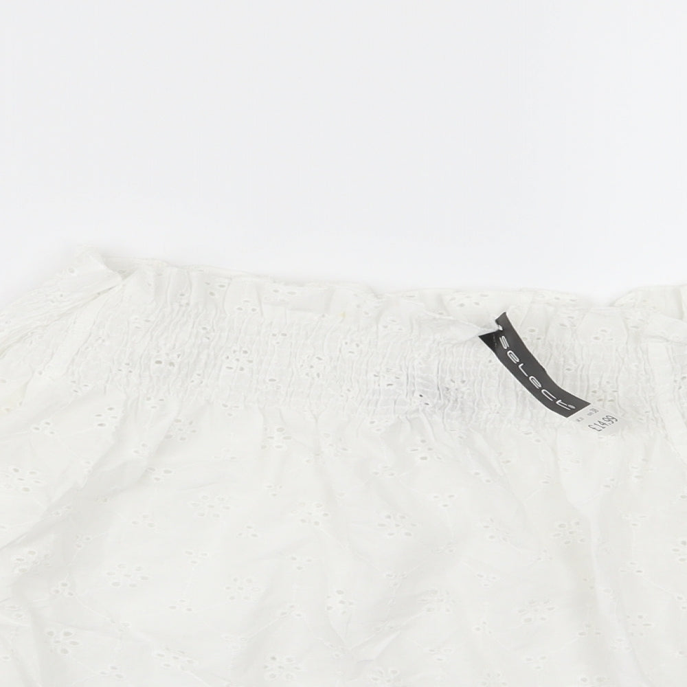 Womens UK Size 8 Select White Basic Blouse