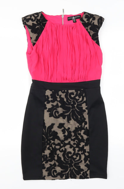 Little Mistress Womens Pink Geometric  Mini  Size 10