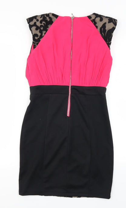 Little Mistress Womens Pink Geometric  Mini  Size 10