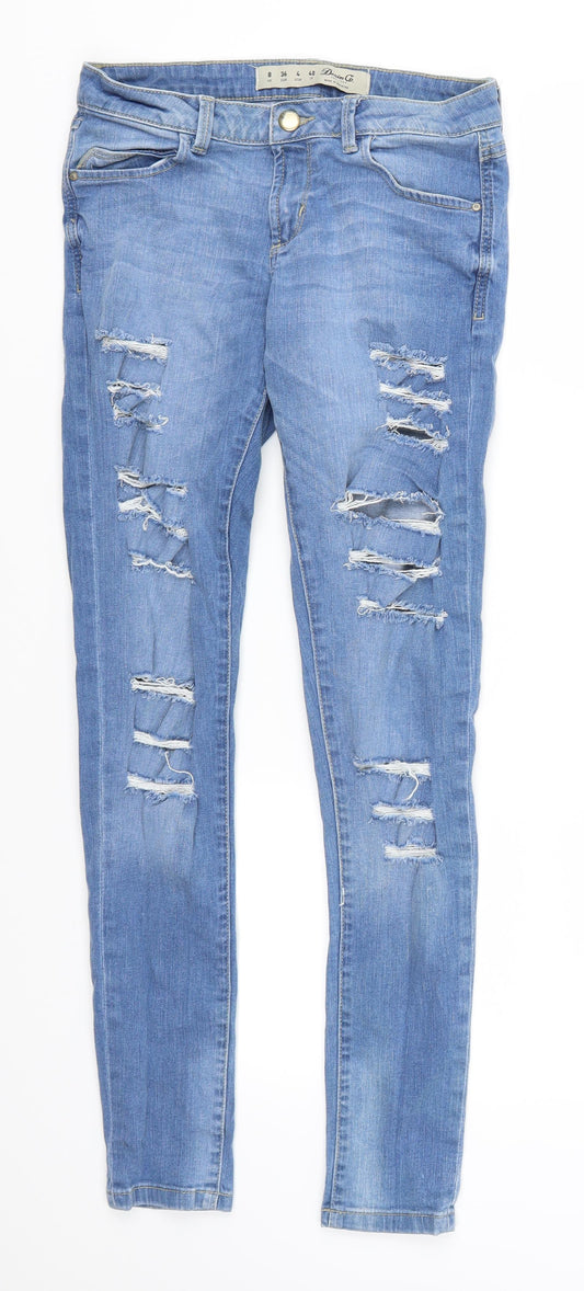 Denim Co Womens Blue  Denim Skinny Jeans Size 8 L29 in