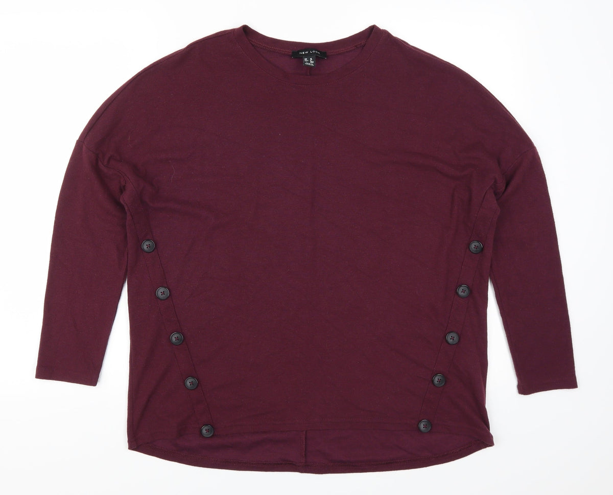 New Look Womens Purple   Pullover Jumper Size 10  - Plum