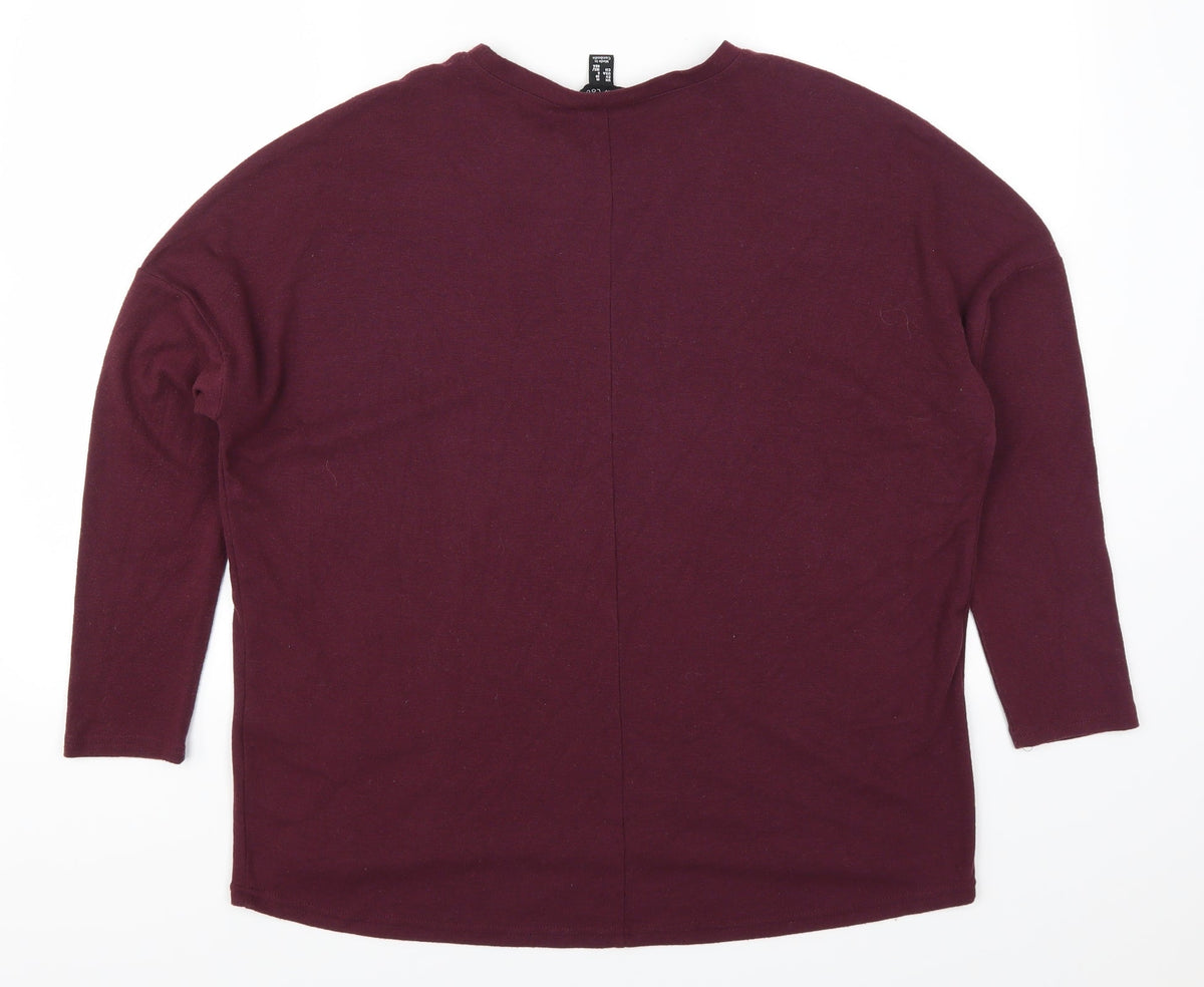 New Look Womens Purple   Pullover Jumper Size 10  - Plum