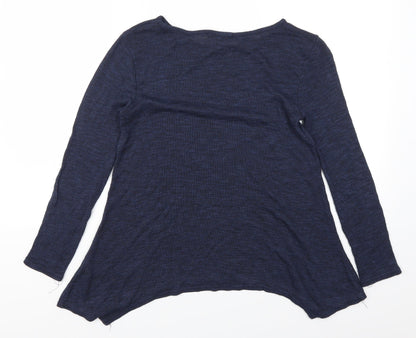 Womens UK Size 10 New Look Blue Basic T-Shirt