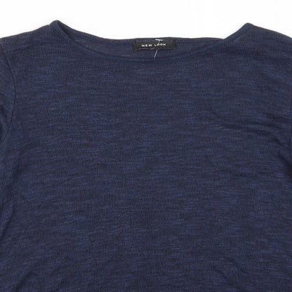 Womens UK Size 10 New Look Blue Basic T-Shirt