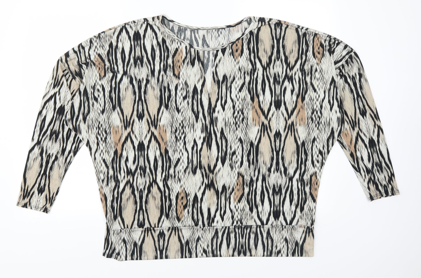 Womens UK Size L Preworn Beige  T-Shirt