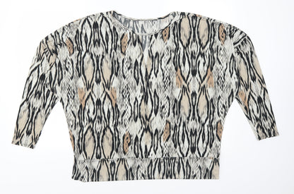 Womens UK Size L Preworn Beige  T-Shirt