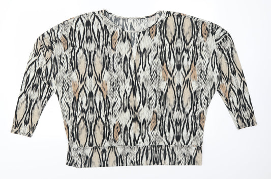 Womens UK Size L Preworn Beige  T-Shirt
