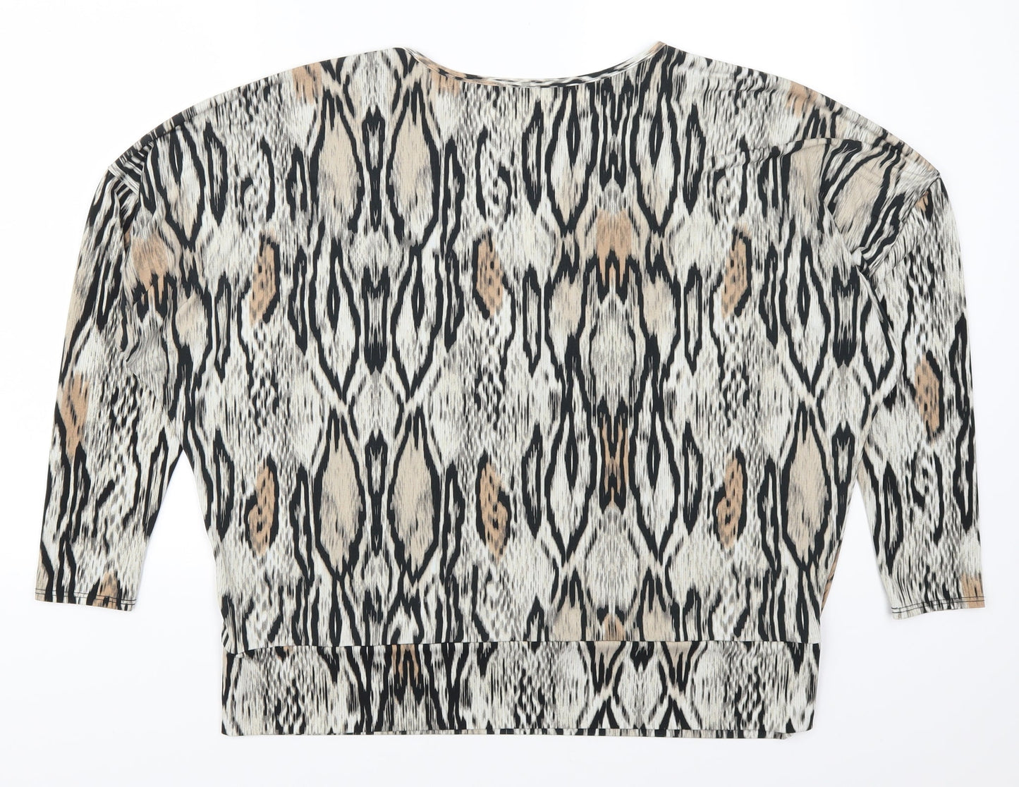 Womens UK Size L Preworn Beige  T-Shirt