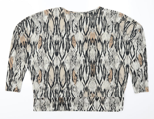 Womens UK Size L Preworn Beige  T-Shirt