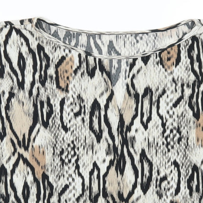 Womens UK Size L Preworn Beige  T-Shirt