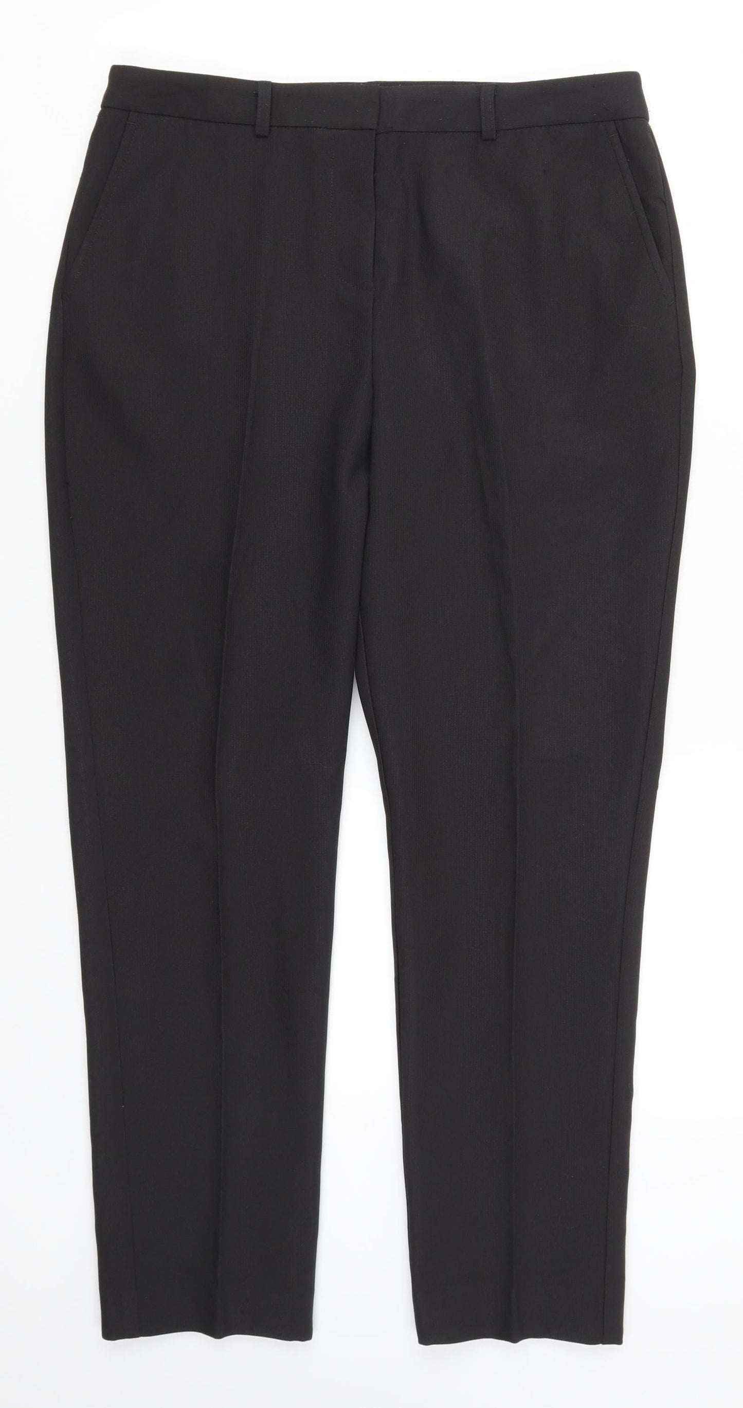 Womens UK Size 12 Papaya Regular Fit  Black Trousers