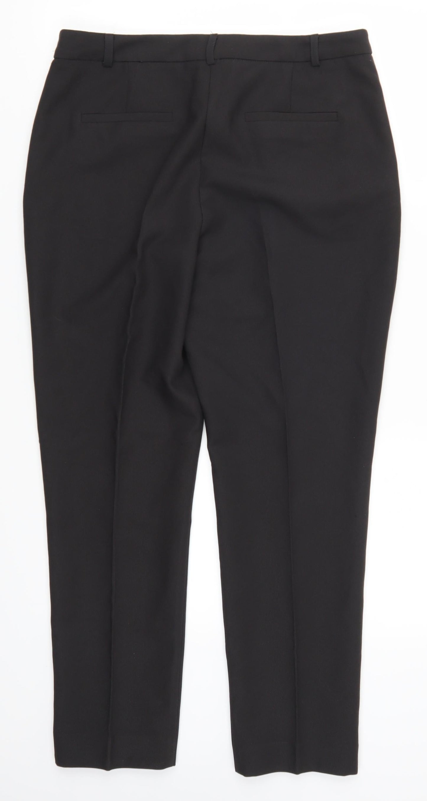 Womens UK Size 12 Papaya Regular Fit  Black Trousers