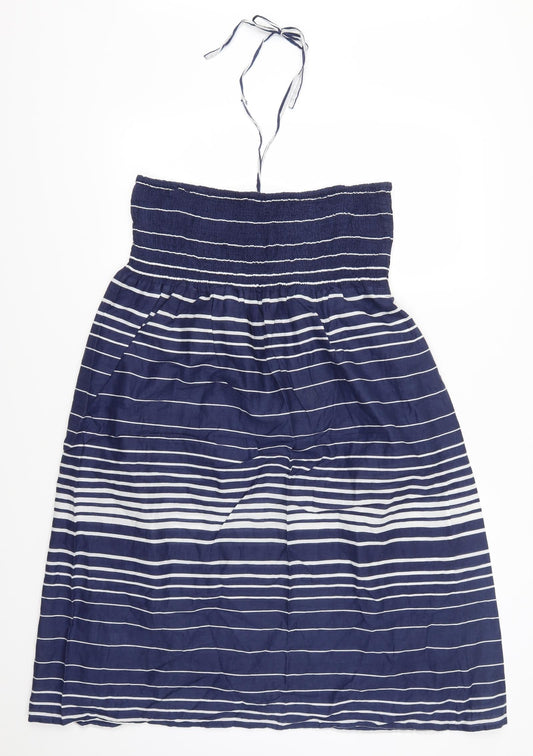 BHS Womens Blue Striped  Fit & Flare  Size 14