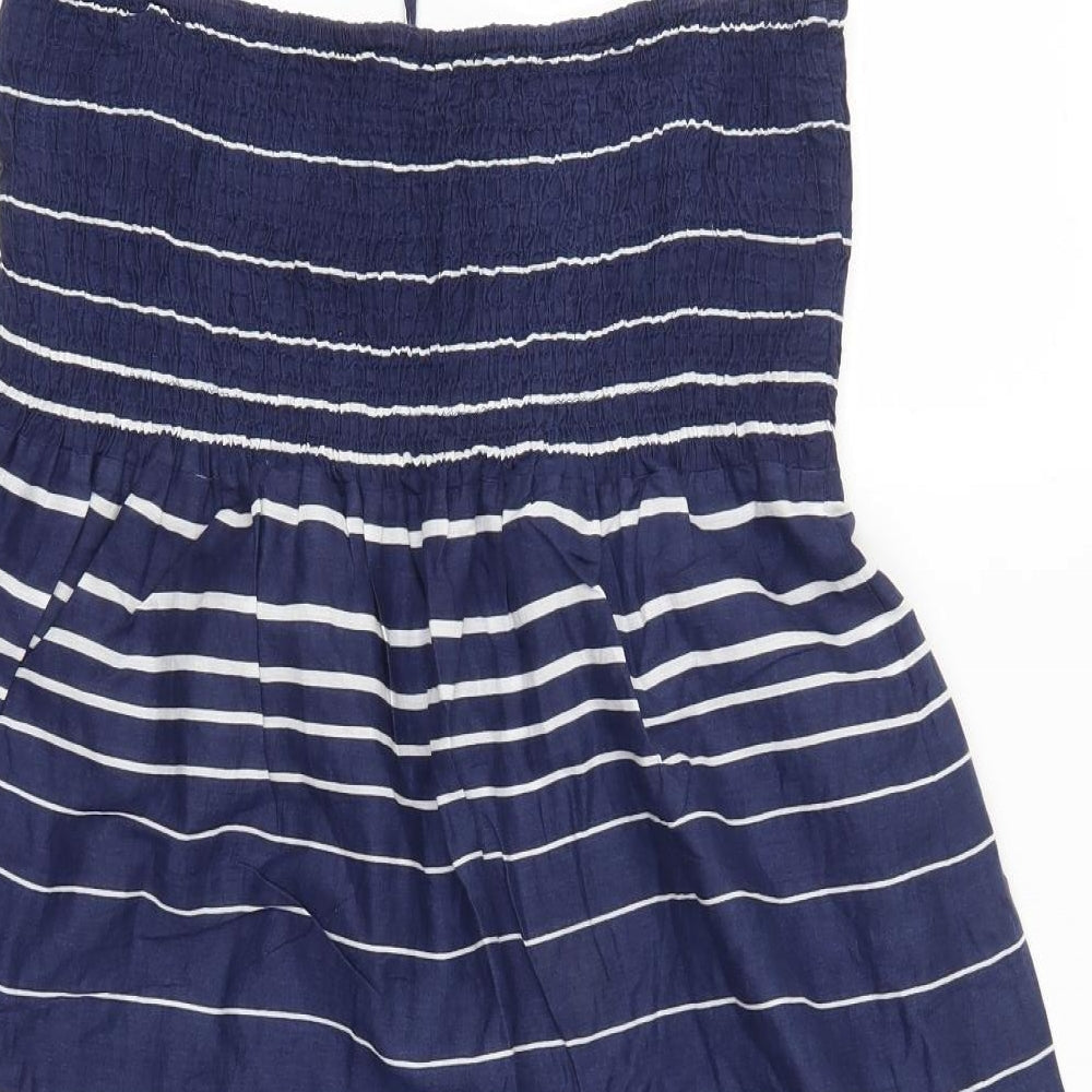 BHS Womens Blue Striped  Fit & Flare  Size 14