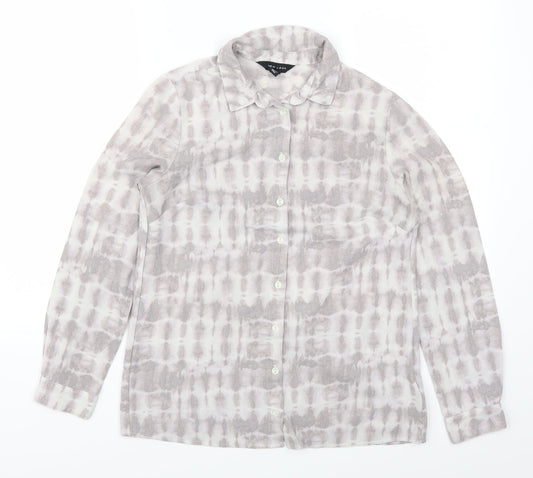 Womens UK Size 10 New Look Purple Basic Button-Up