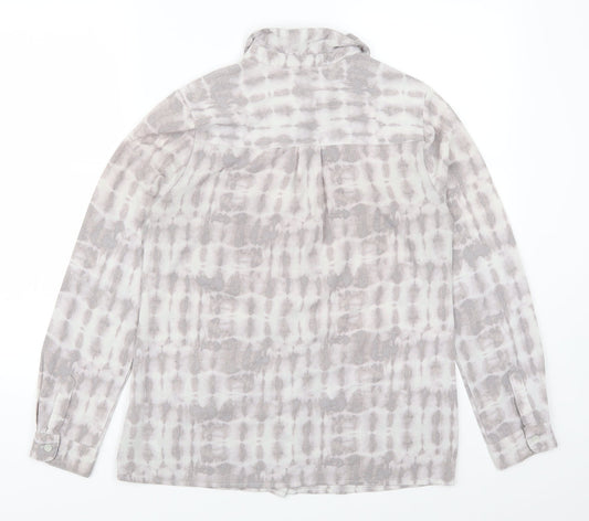 Womens UK Size 10 New Look Purple Basic Button-Up