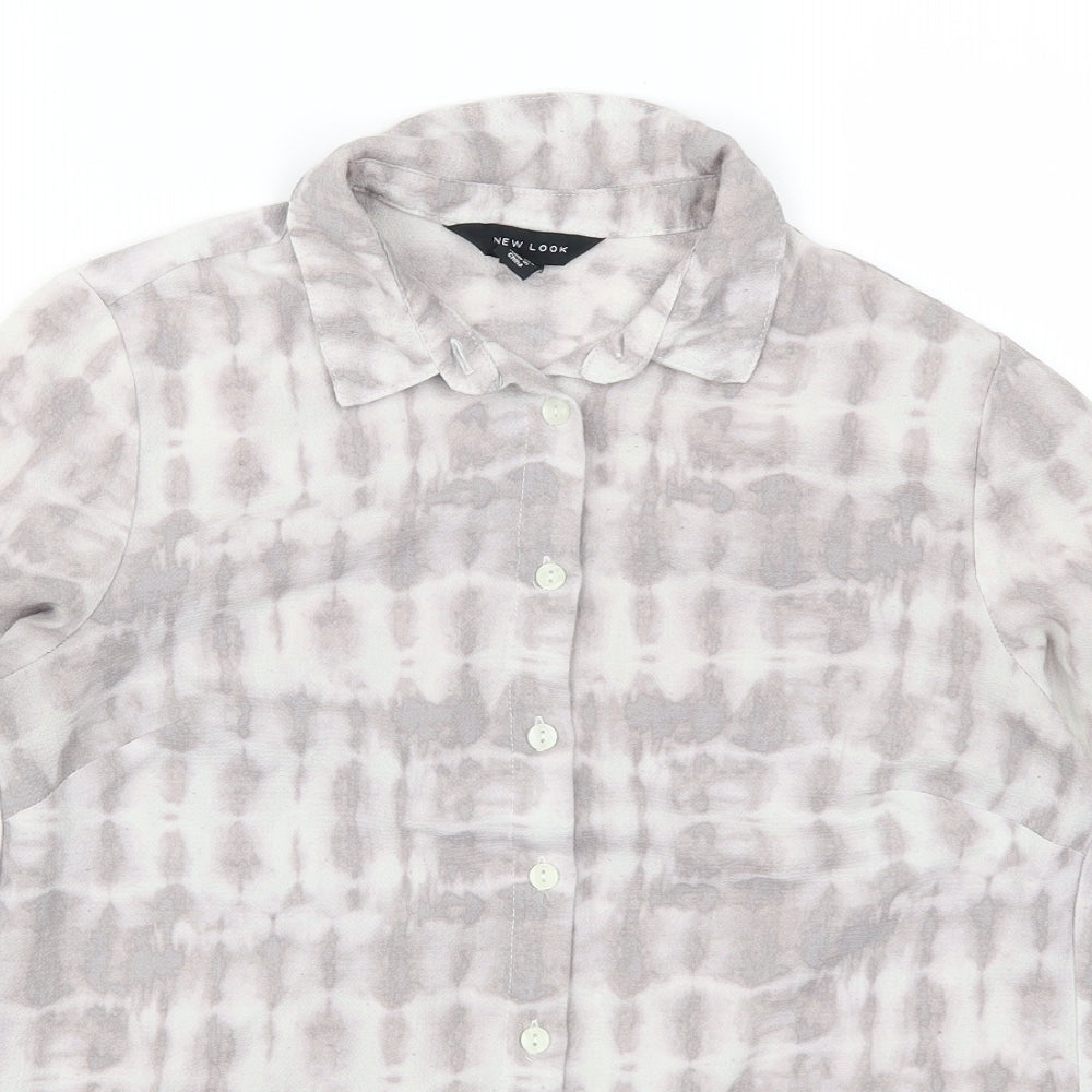 Womens UK Size 10 New Look Purple Basic Button-Up