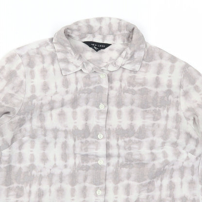 Womens UK Size 10 New Look Purple Basic Button-Up