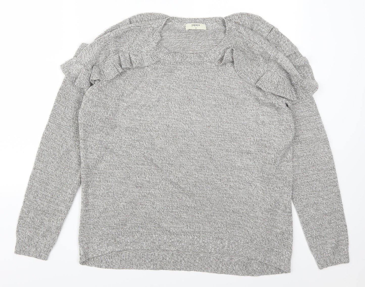 Papaya Womens Grey   Pullover Jumper Size M