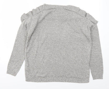 Papaya Womens Grey   Pullover Jumper Size M