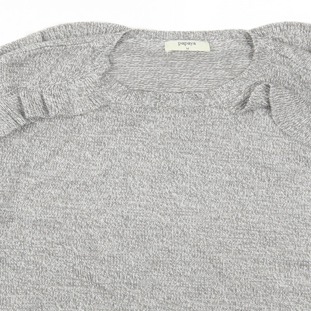 Papaya Womens Grey   Pullover Jumper Size M