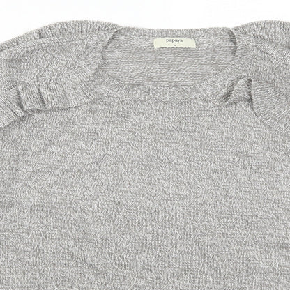 Papaya Womens Grey   Pullover Jumper Size M