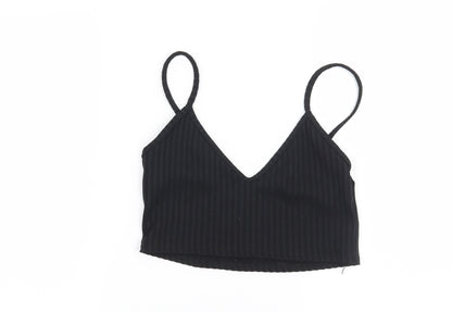 Miss Pap Womens Black   Basic T-Shirt Size 10