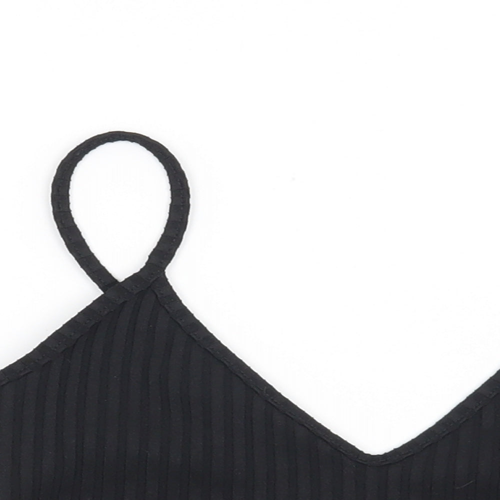 Miss Pap Womens Black   Basic T-Shirt Size 10