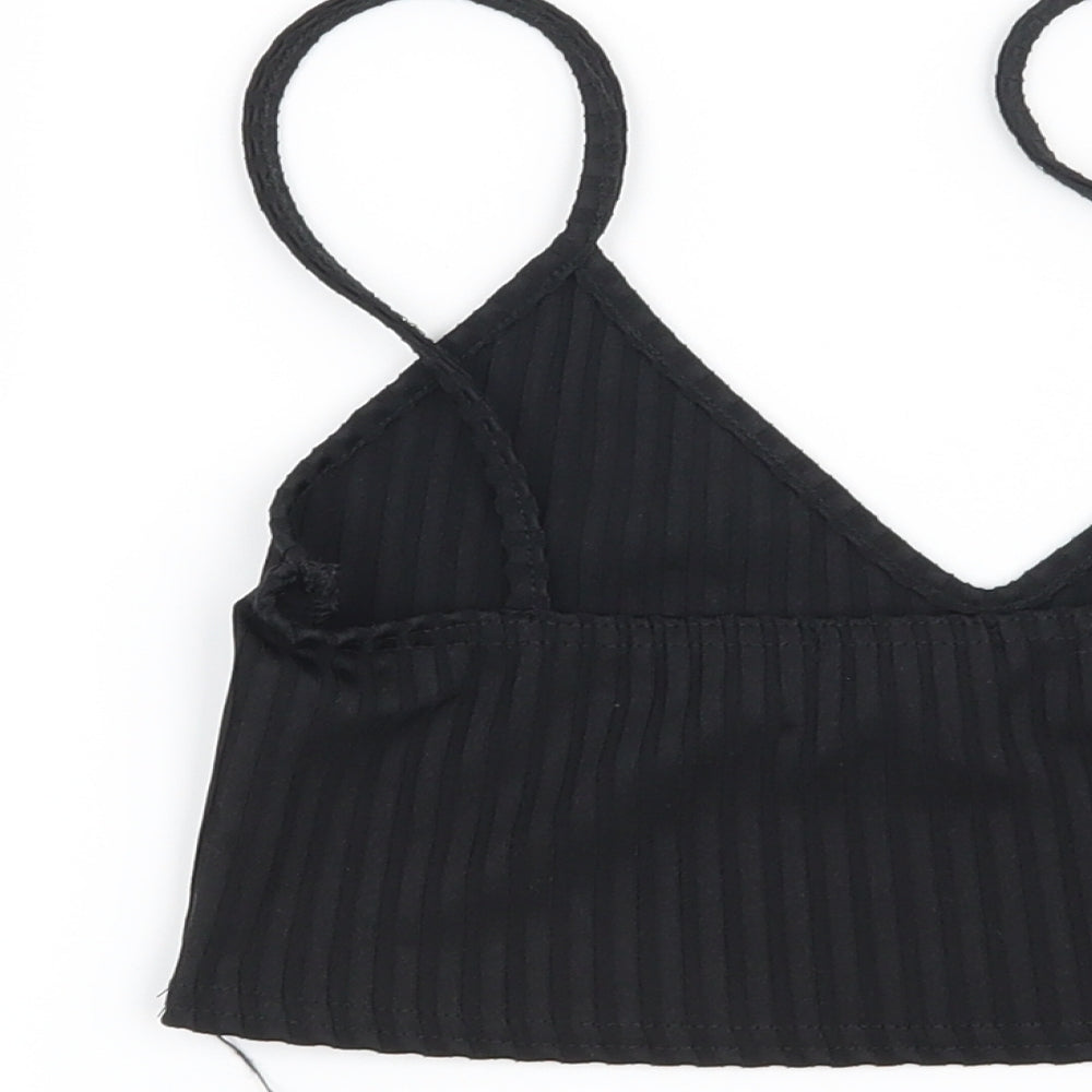 Miss Pap Womens Black   Basic T-Shirt Size 10