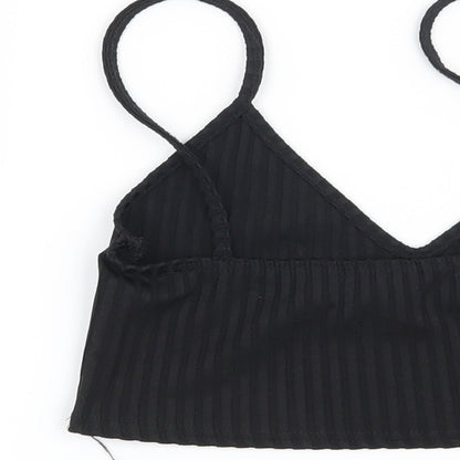 Miss Pap Womens Black   Basic T-Shirt Size 10