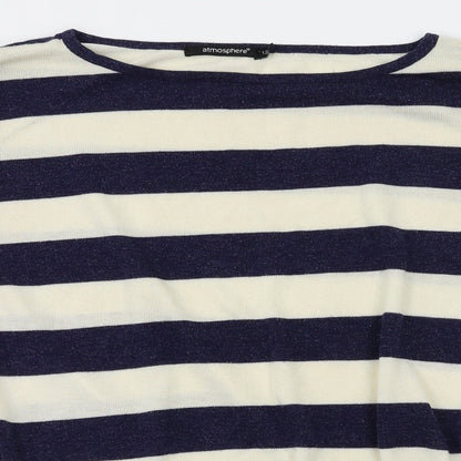 Primark Womens Blue Striped  Basic T-Shirt Size 12