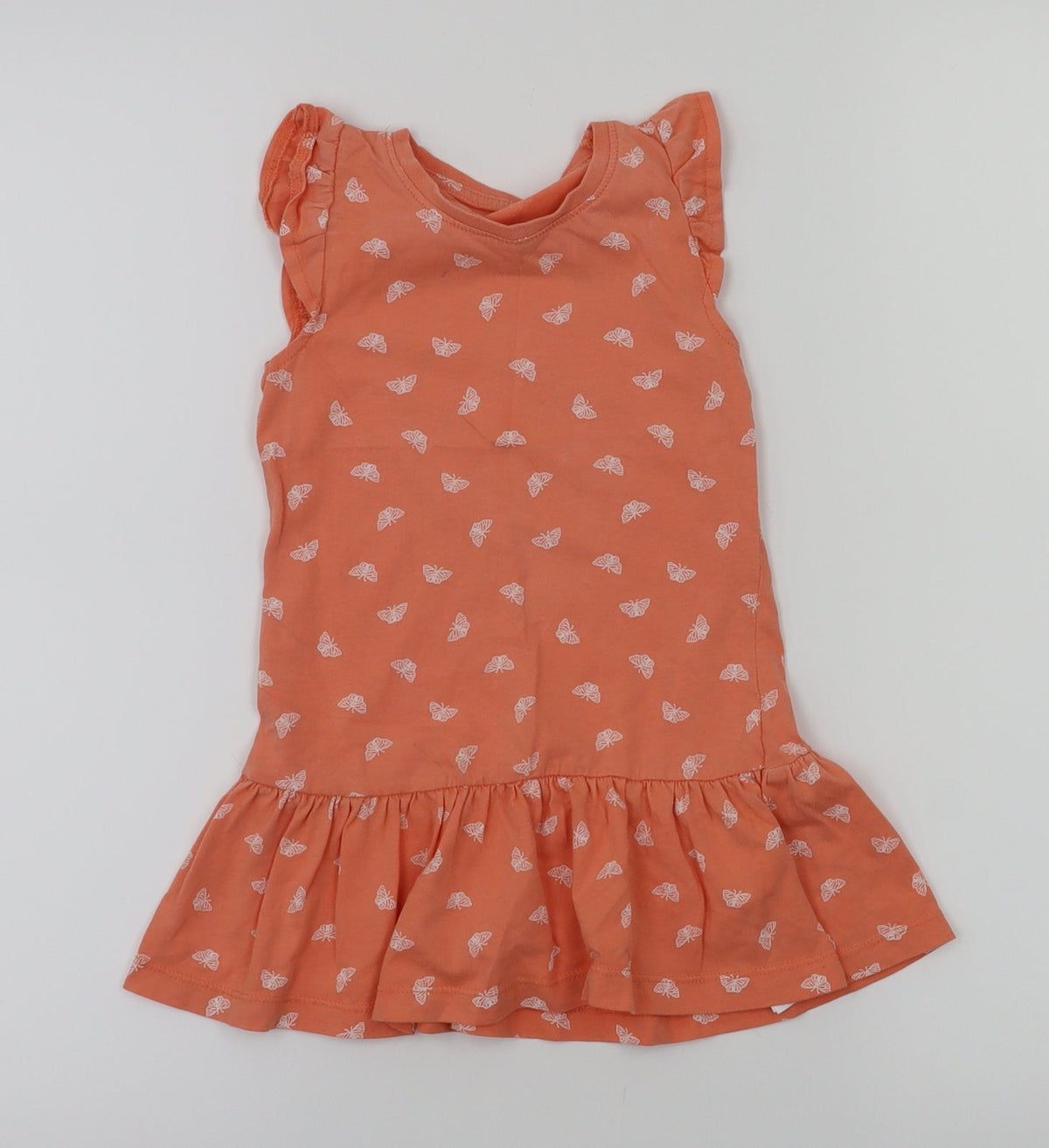 Additional front view of basic needs Orange Fit & Flare, size 18-24, Months