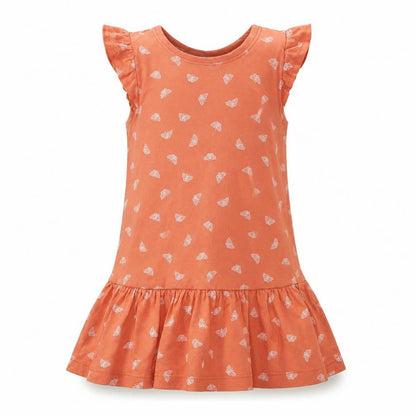 Front view of basic needs Orange Fit & Flare, size 18-24, Months