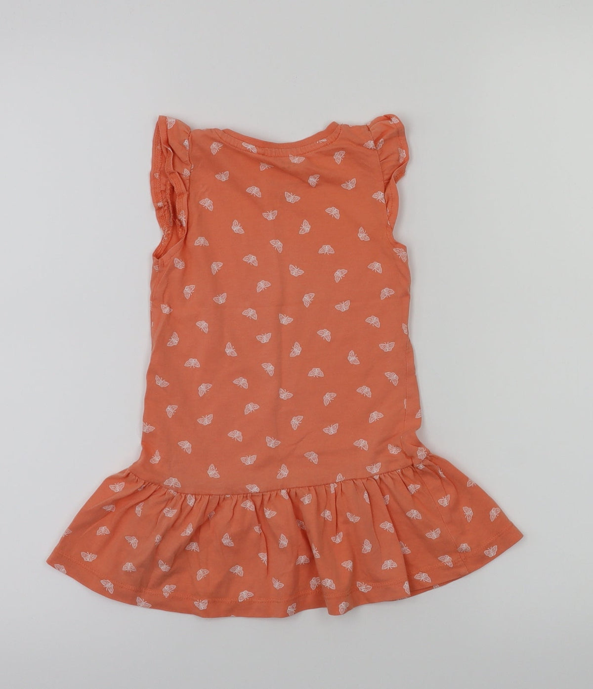 Back view of basic needs Orange Fit & Flare, size 18-24, Months