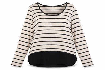 M&Co Womens Beige Striped  Pullover Jumper Size 16