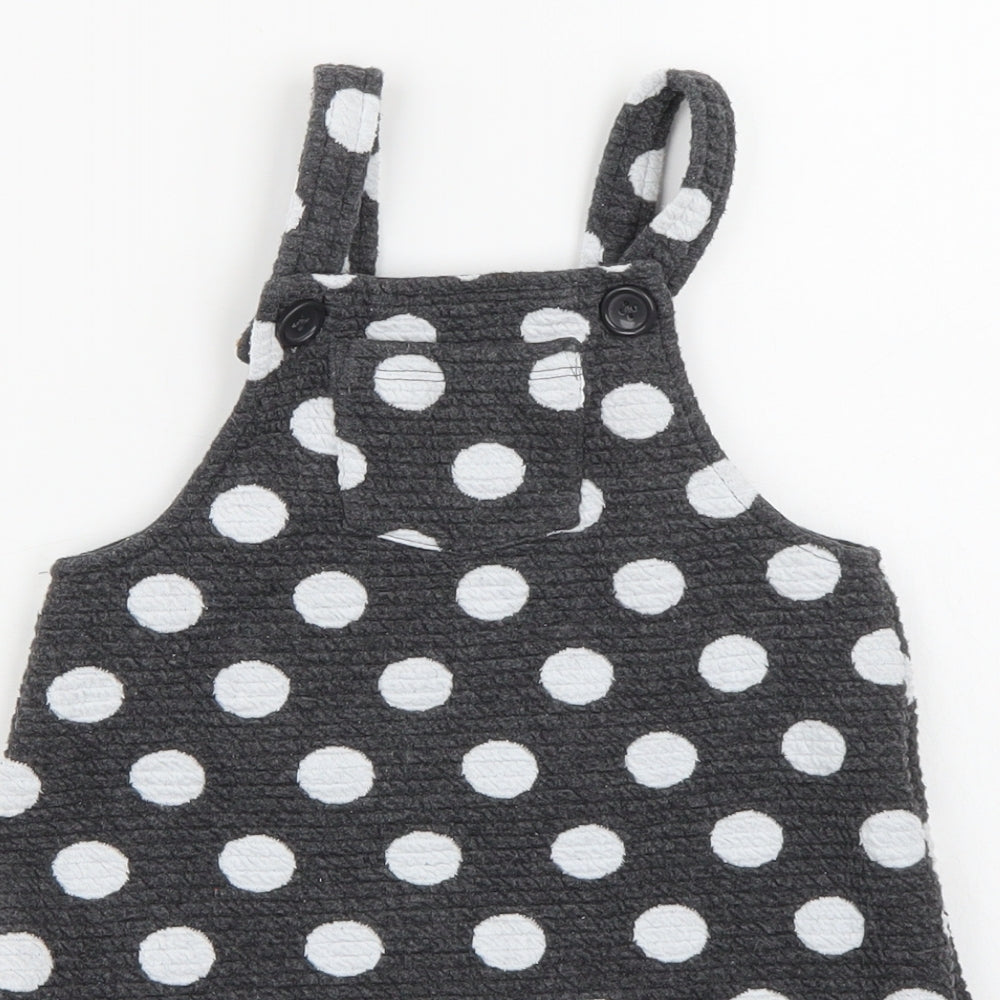 George Girls Grey Polka Dot  A-Line  Size 3-4 Years