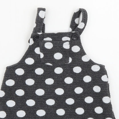 George Girls Grey Polka Dot  A-Line  Size 3-4 Years