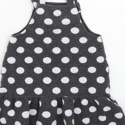 George Girls Grey Polka Dot  A-Line  Size 3-4 Years