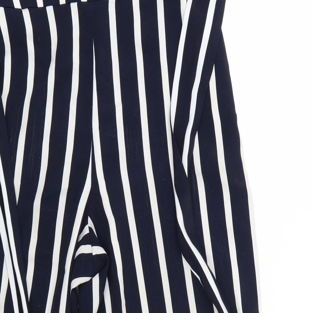 FOREVER 21 Womens Blue Striped  Cropped Trousers Size M L25 in