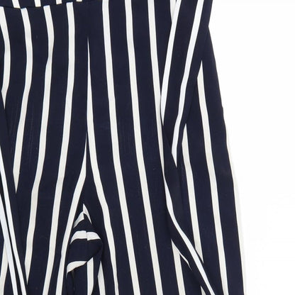 FOREVER 21 Womens Blue Striped  Cropped Trousers Size M L25 in