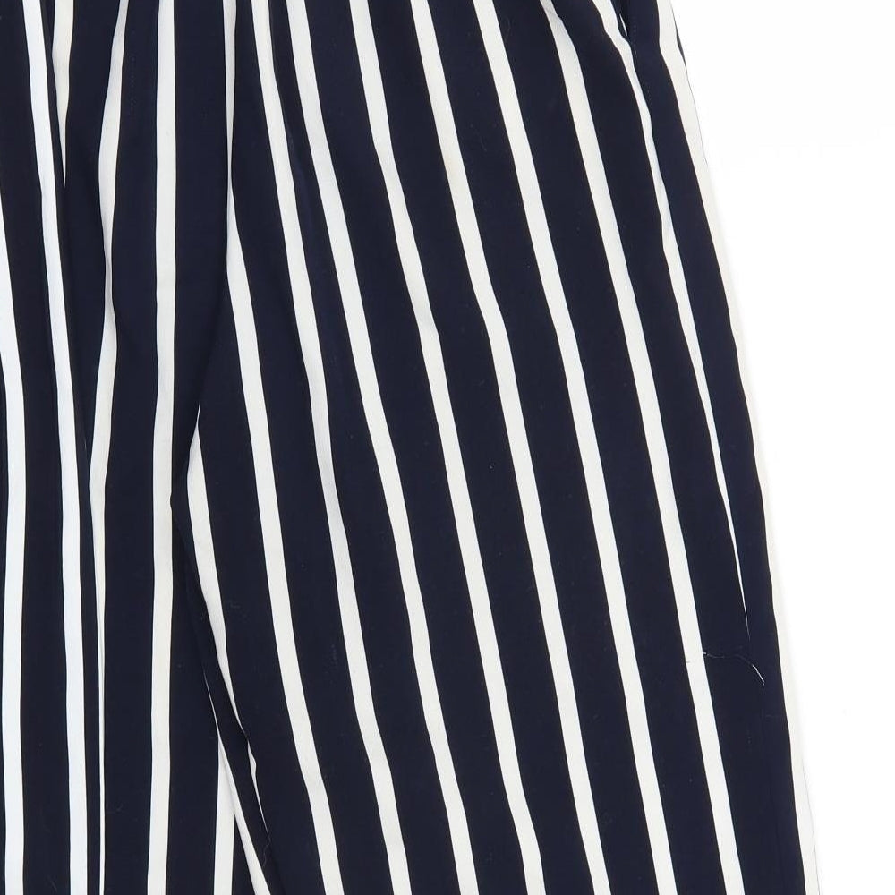 FOREVER 21 Womens Blue Striped  Cropped Trousers Size M L25 in